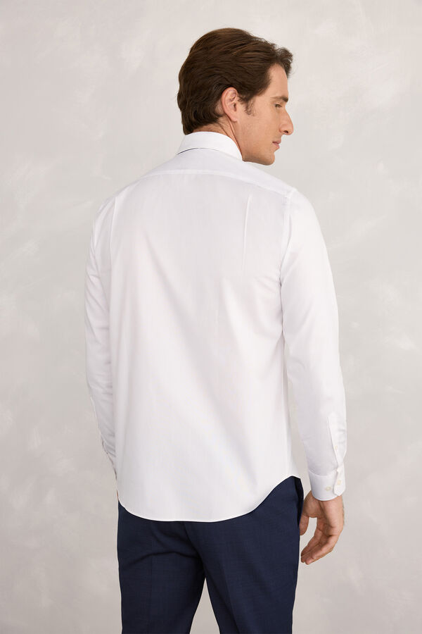 Pedro del Hierro Camisa social Pinpoint Branco