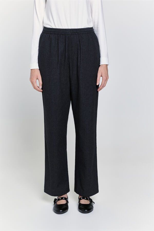 Milano Pantalón franela Negro