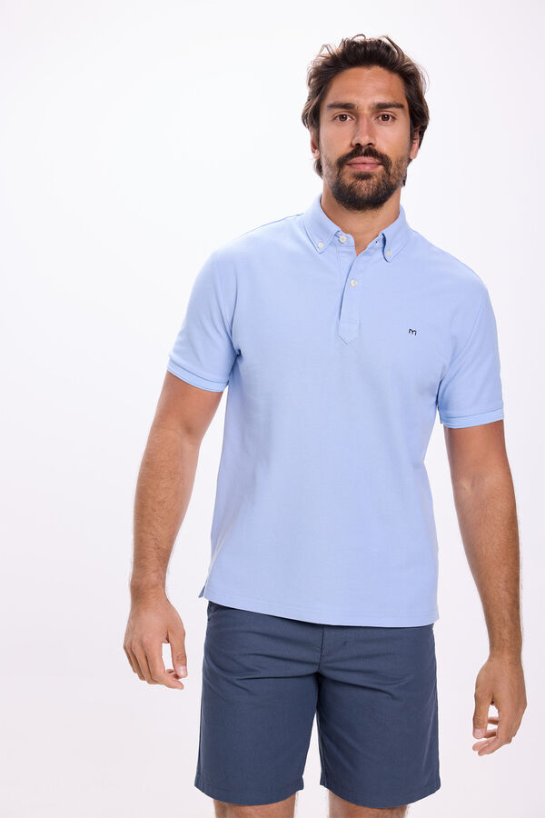 Milano Camisa polo Oxford com bot&otilde;es Azul