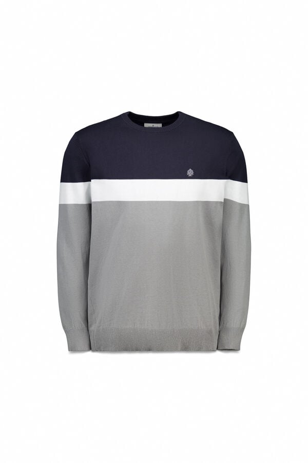 Springfield Jersey fantasía cuello caja Cinza claro