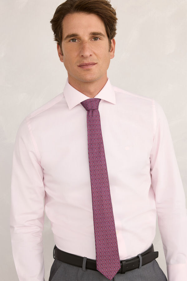 Pedro del Hierro Camisa social Pinpoint Rosa