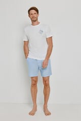 Milano Pijama de malha e tecido Branco