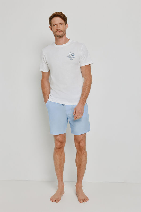 Milano Pijama de malha e tecido Branco