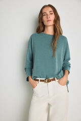 Milano T-shirt gola redonda Azul turquesa