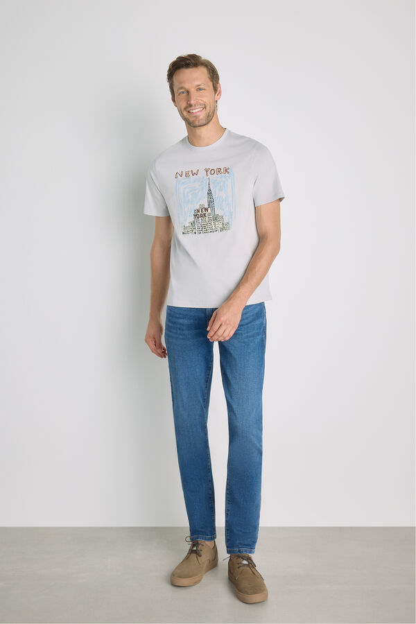 Milano T-shirt de manga curta Cinza claro