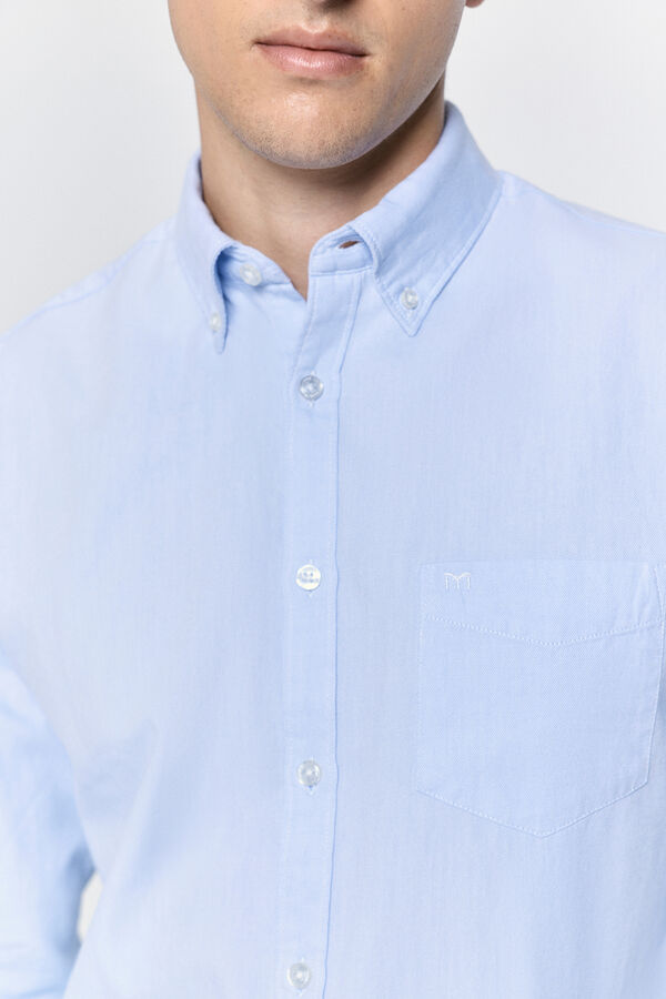 Milano Camisa twill relaxed fit Azul Claro