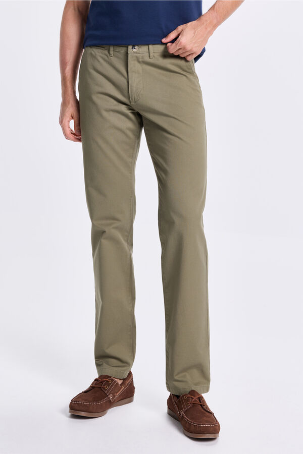 Milano Pantalón Chino Comfort Cáqui escuro