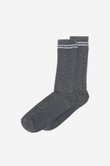 Milano Trenzas Socks Gris Oscuro