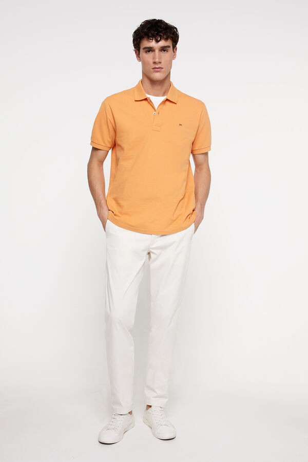 Fifty Outlet Polo basico algodon Milano Orange