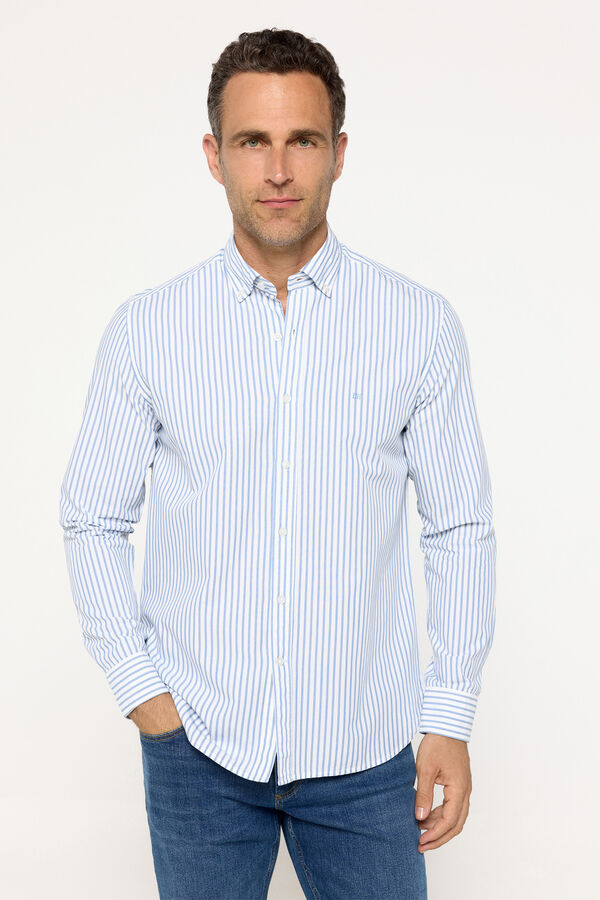 Pedro del Hierro Camisa Popel&iacute;n PdH Rayas Azul
