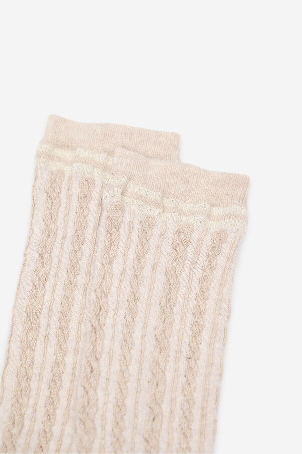 Milano Meias Tranças Bege