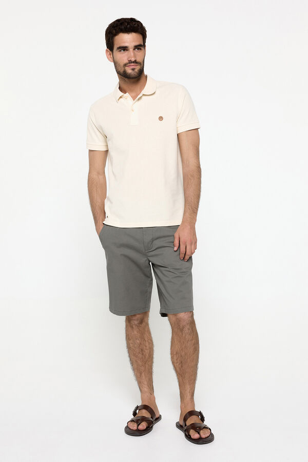 Fifty Outlet Polo piqué estructura Beige