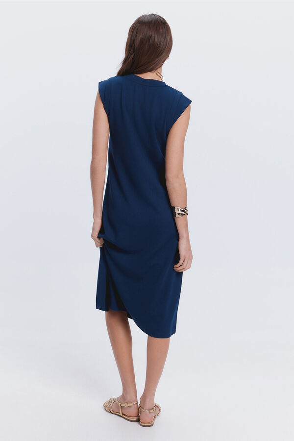 Milano Vestido longo circular Azul