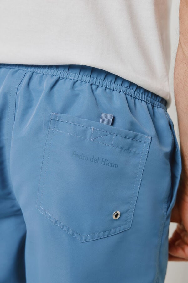 Pedro del Hierro Fato de banho liso Marinho