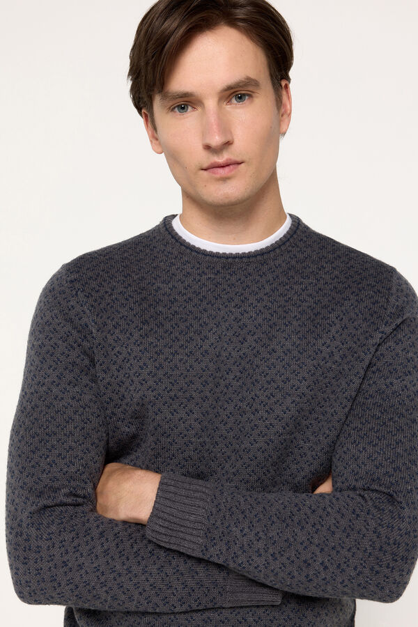 Milano Camisola jacquard Cinza medio