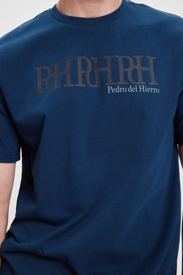 Pedro del Hierro Camiseta estampada PDH Azul