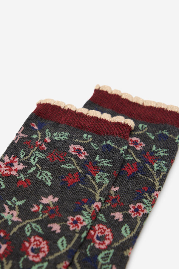 Milano Calcetines Flores natural