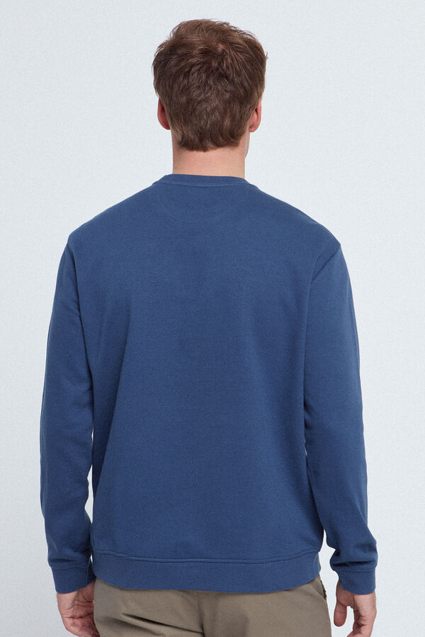 Fifty Outlet Sweatshirt qualidade algodão com bordado no peito Marinho