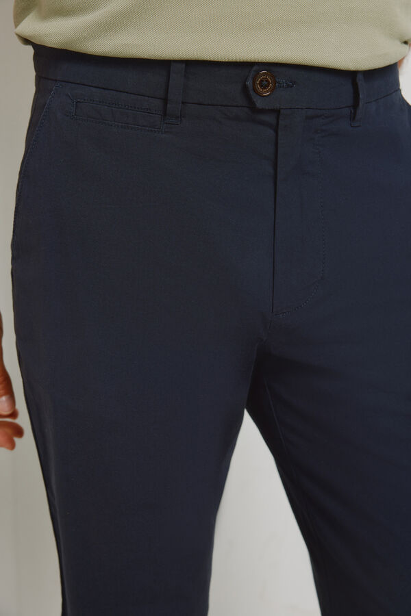 Pedro del Hierro Cal&ccedil;as chino regular fit Marinho