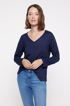 Fifty Outlet Camiseta Tacto Suave navy