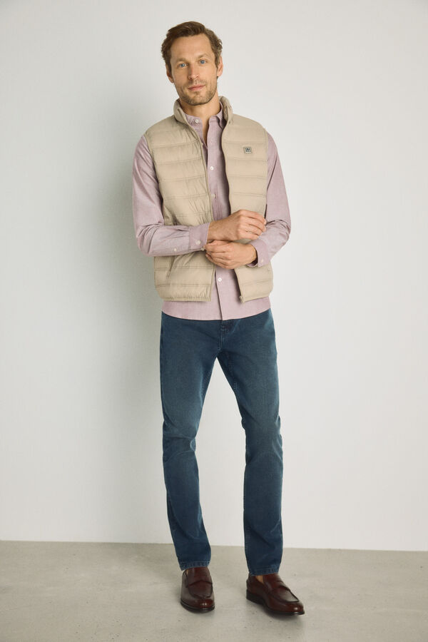 Pedro del Hierro Camisa lisa manga larga Granate
