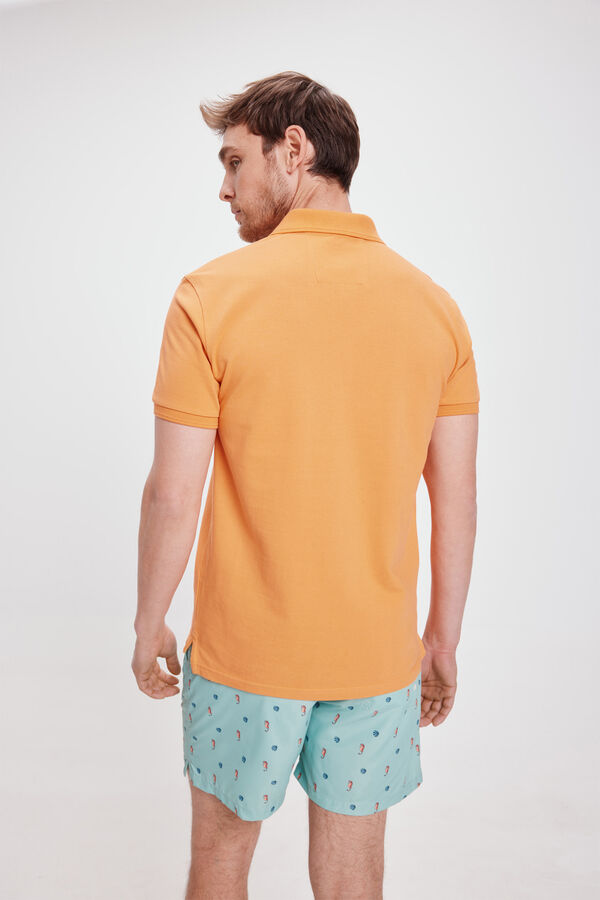 Milano Polo Piqué Básico Laranja