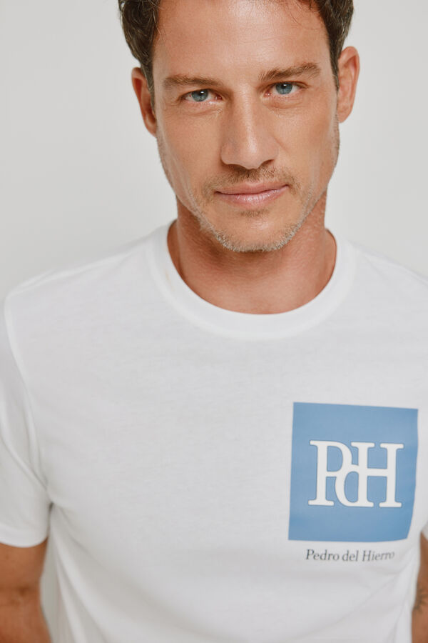Pedro del Hierro T-shirt de manga curta estampada Branco
