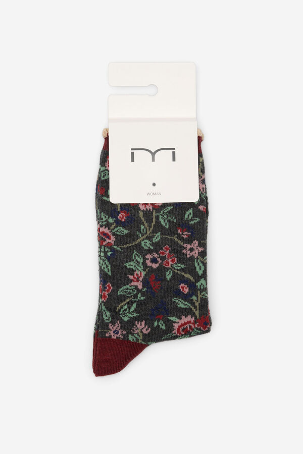 Milano Calcetines Flores natural