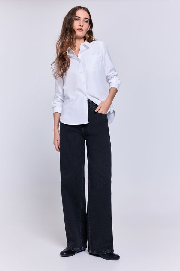 Milano Pantalón denim ancho Gris Oscuro