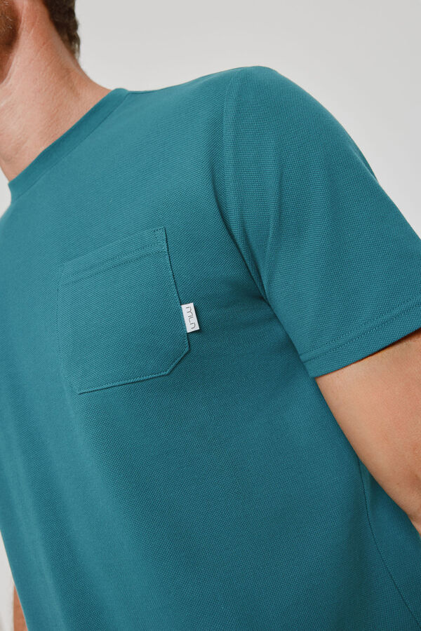 Milano Camiseta con bolsillo Azul