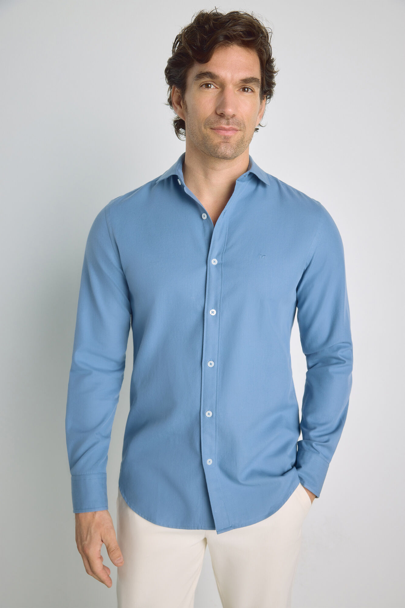 Milano Camisa lisa manga larga