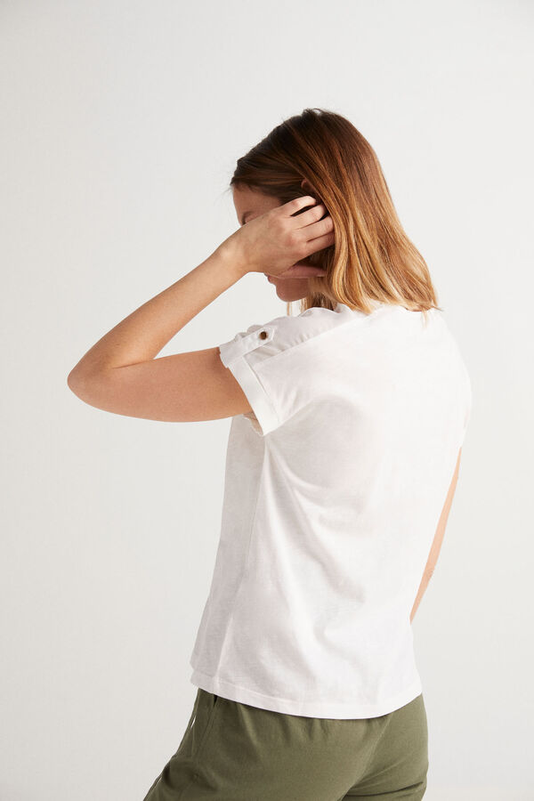 Fifty Outlet Camiseta algodón orgánico Blanco