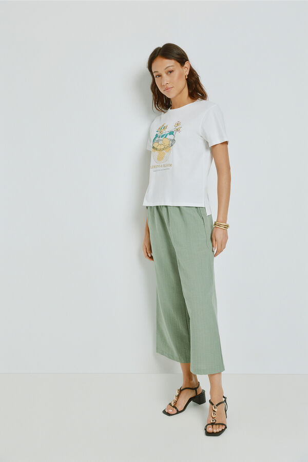 Milano T-shirt estampada de manga curta Branco