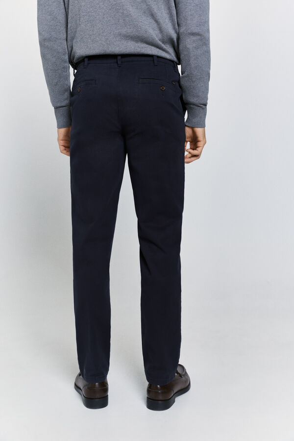 Pedro del Hierro Calças chino com ajuste confortável Marinho