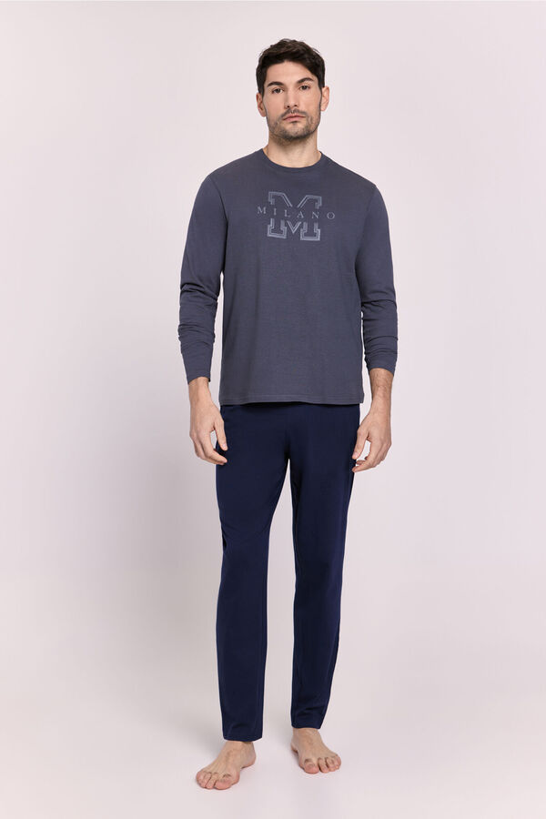 Milano Pijama Big Logo Gris Oscuro