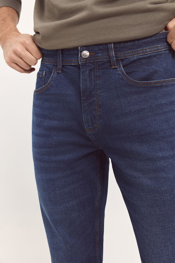 Milano Pantal&oacute;n Denim Slim Azul