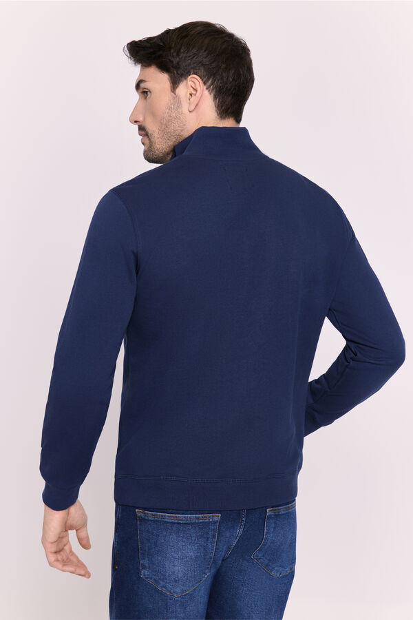 Milano Sudadera cuello semicisne con cremallera Navy