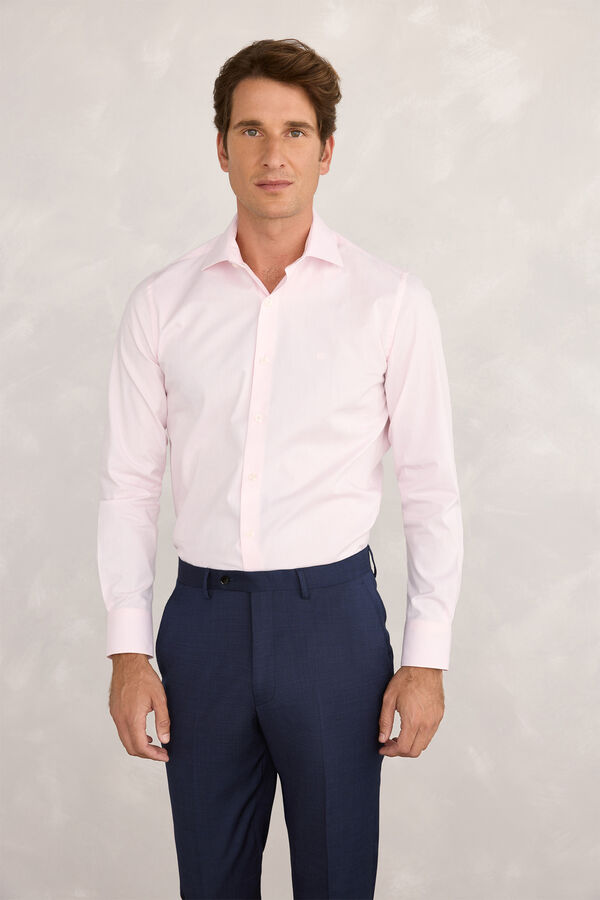 Pedro del Hierro Camisa social Pinpoint Rosa