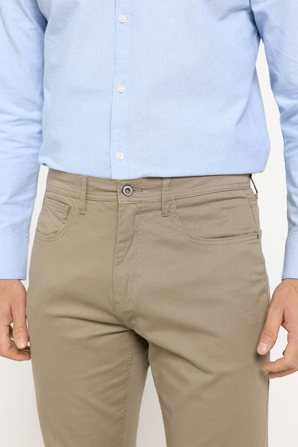 Fifty Outlet Pantalón 5 Bolsillos Slim Beige