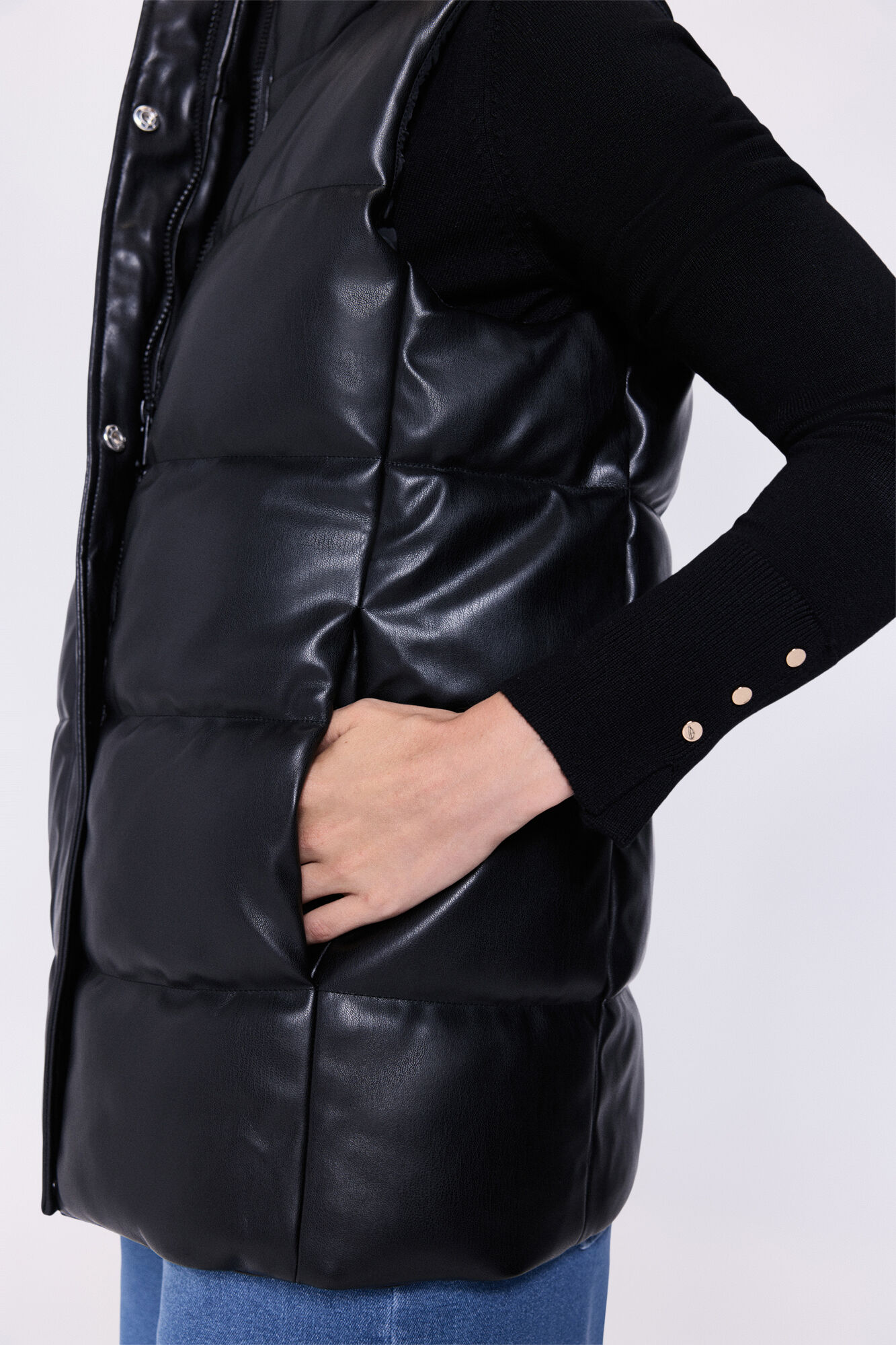 Milano Chaleco acolchado efecto piel