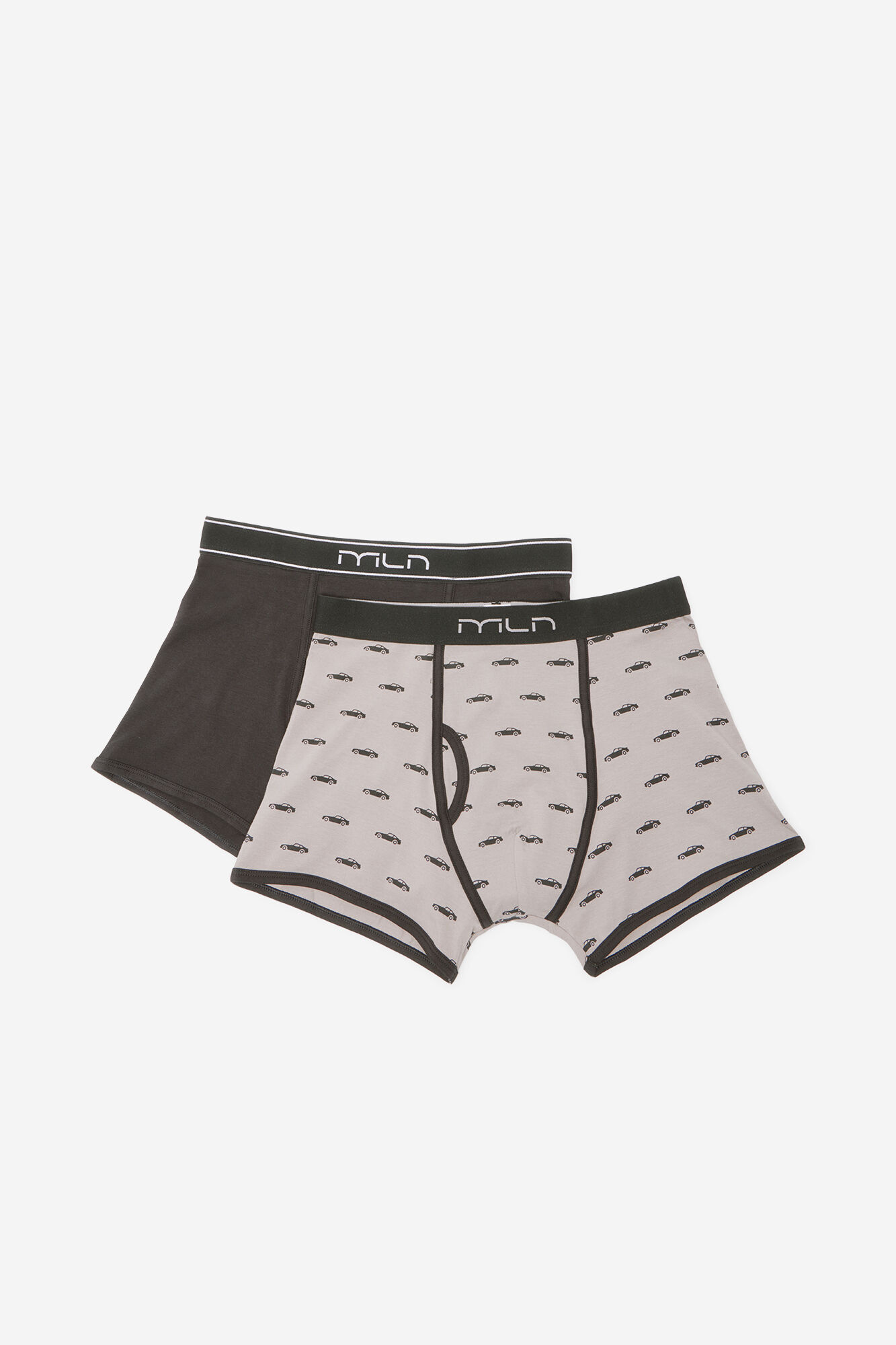 Milano Pack boxer liso e estampado carros