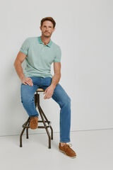 Milano Polo de manga curta Turquesa