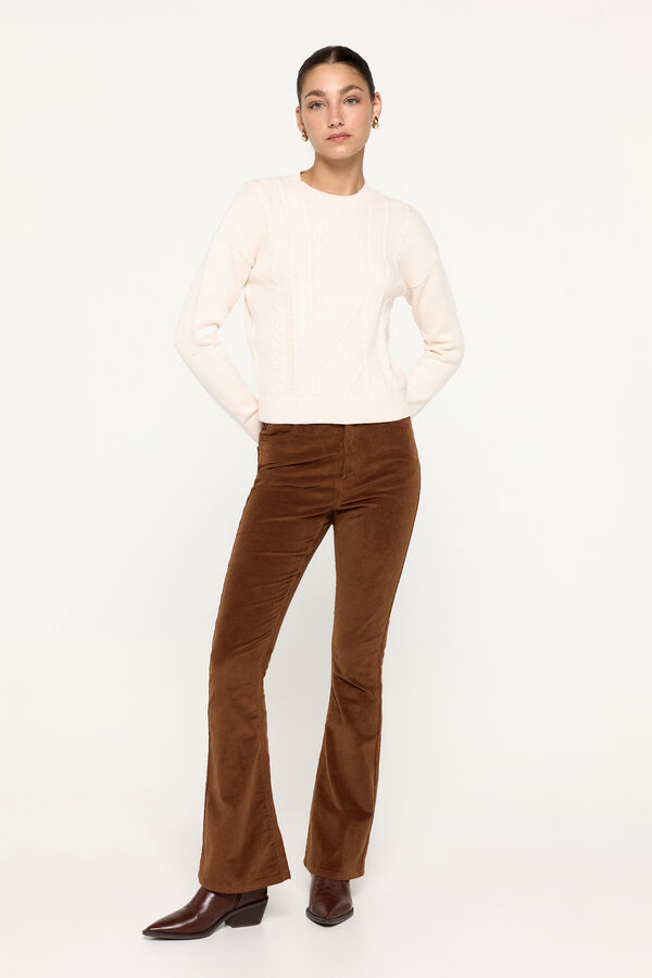 Milano Jersey con estructura de cables Marfil