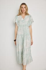 Milano Vestido com decote em bico Verde