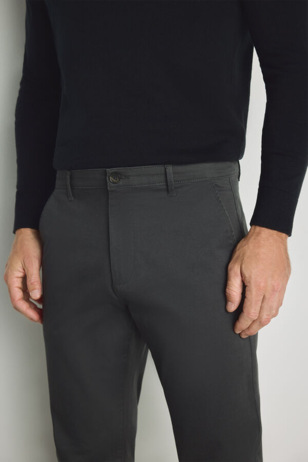 Milano Cal&ccedil;as chino slim fit Cinza medio