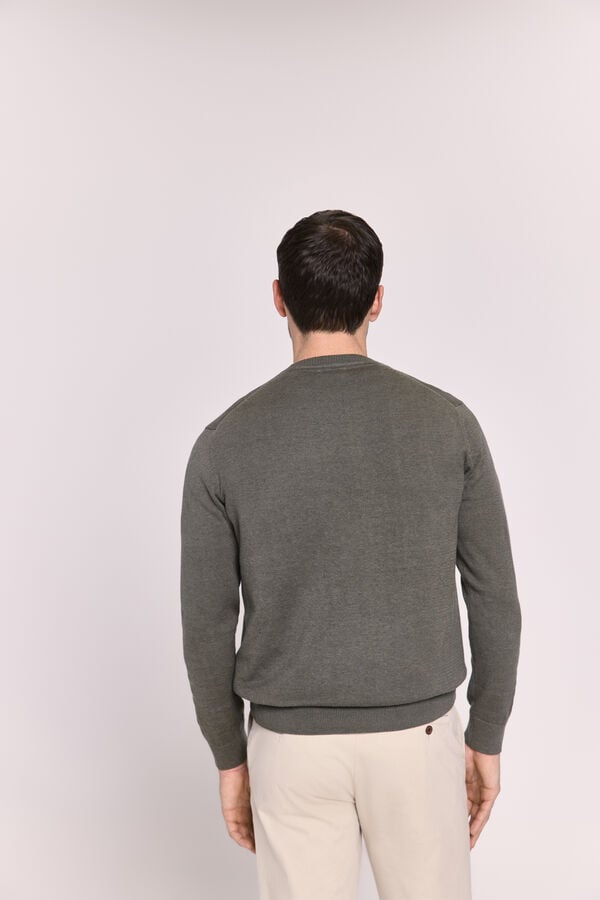 Pedro del Hierro Jersey de punto logo Kaki Oscuro