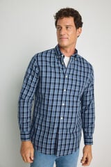 Milano Camisa cuadros manga larga Azul Claro