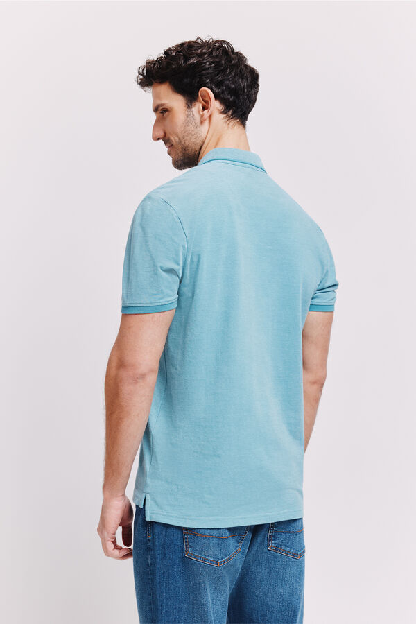 Pedro del Hierro Polo manga curta Azul