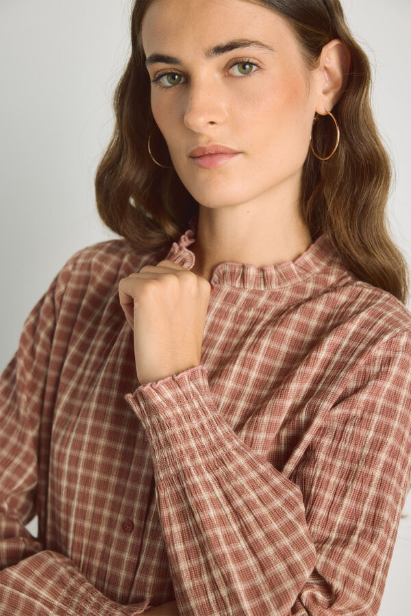 Milano Camisa gola mao Rosa