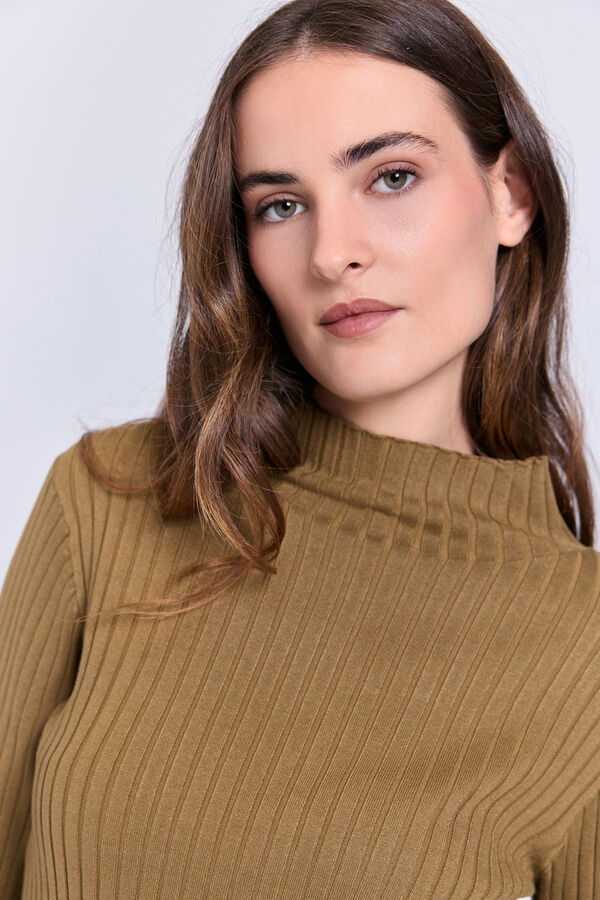 Milano Camisola gola perkins Areia